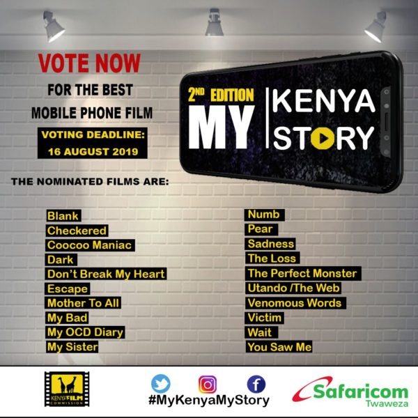 Full List Of The 2nd Edition Of The My Kenya My Story Mobile Phone Film Competition Nominees Announced