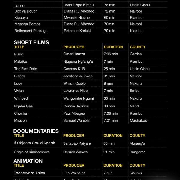 THE INAUGURAL REEL COUNTY FILM FESTIVAL SHOWCASES KENYAN PRODUCTIONS FROM 29 COUNTIES